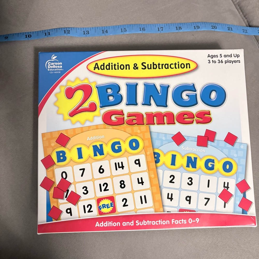 Addition & Subtraction Bingo Game - Multicolor